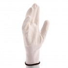 Перчатки трикотажные с белым полиуретановым покрытием, размер L, 15 класс вязки// Сибртех в Хабаровскe