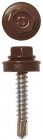 Саморезы СКД кровельные RAL 8017 шоколадно-коричневый 29 х 4.8 мм 2 500 шт для деревянной обрешетки ЗУБР Профессионал в Хабаровскe