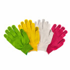 Перчатки в наборе цвета: белые розовая фуксия желтые зеленые ПВХ точка L Россия// Palisad в Хабаровскe