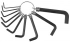 Набор DEXX: Ключи имбусовые, оксидированные, на кольце, HEX, 1,5-2-2,5-3-3,5-4-5-5,5-6-8, 10шт в Хабаровскe