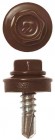 Саморезы СКМ кровельные RAL 8017 шоколадно-коричневый 25 х 5.5 мм 420 шт для металлических конструкций ЗУБР Профессионал в Хабаровскe
