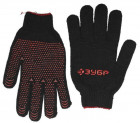 ЗУБР МАСТЕР, размер L-XL, перчатки трикотажные утепленные, с ПВХ покрытием (точка), 10 пар в упаковк в Хабаровскe