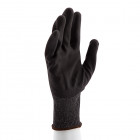 Перчатки трикотажные с черным полиуретановым покрытием, размер L, 15 класс вязки// Сибртех в Хабаровскe