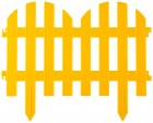 Забор декоративный GRINDA "ПАЛИСАДНИК", 28x300см, желтый в Хабаровскe