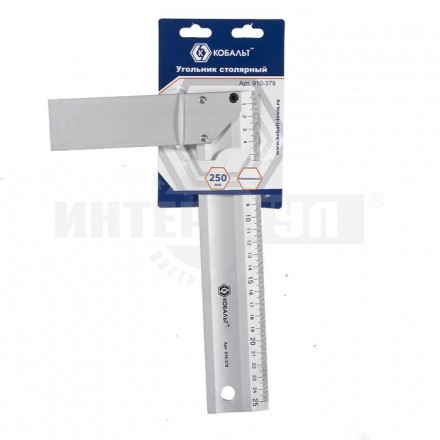 Угольник 250мм столярный алюм Кобальт [3]  купить в Хабаровске