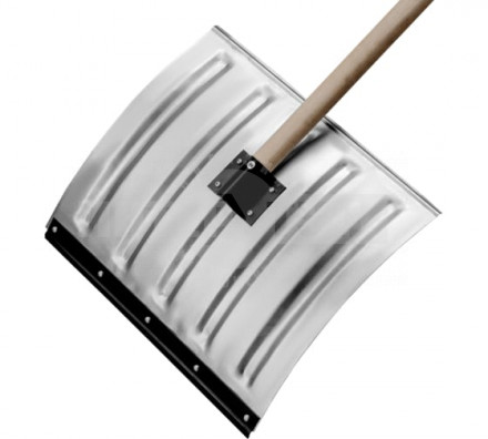 Лопата снеговая 420х370х1370мм дерЧеренок стал оцинк Сибртех [2]  купить в Хабаровске