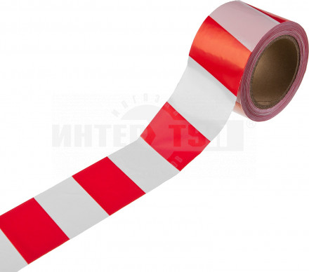 Сигнальная лента ЗУБР "МАСТЕР", цвет красно-белый, 75мм х 200м [3]  купить в Хабаровске